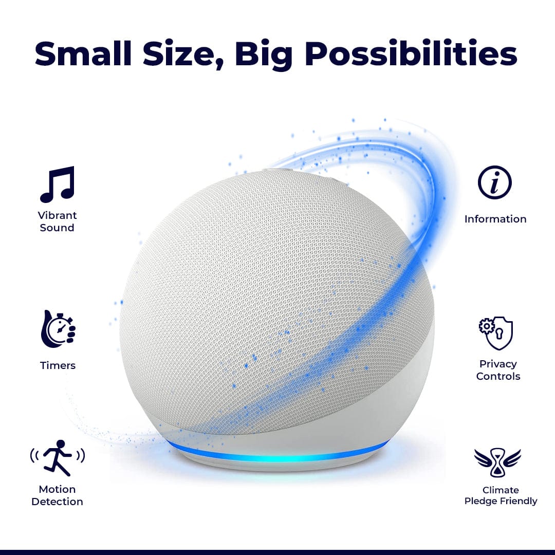 Echo Dot (5th Gen, 2022 release) | With bigger vibrant sound, helpful routines and Alexa | White