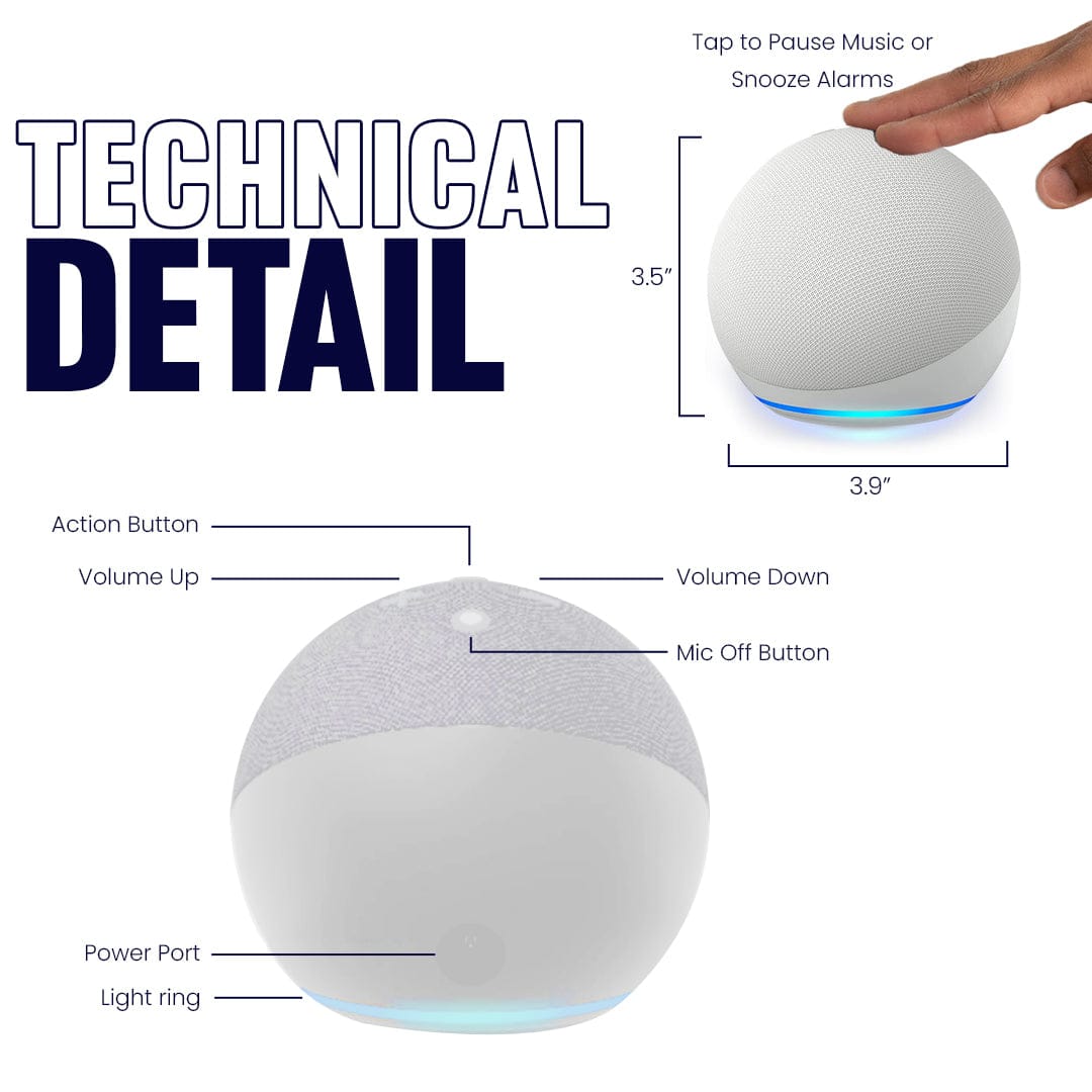 Echo Dot (5th Gen, 2022 release) | With bigger vibrant sound, helpful routines and Alexa | White