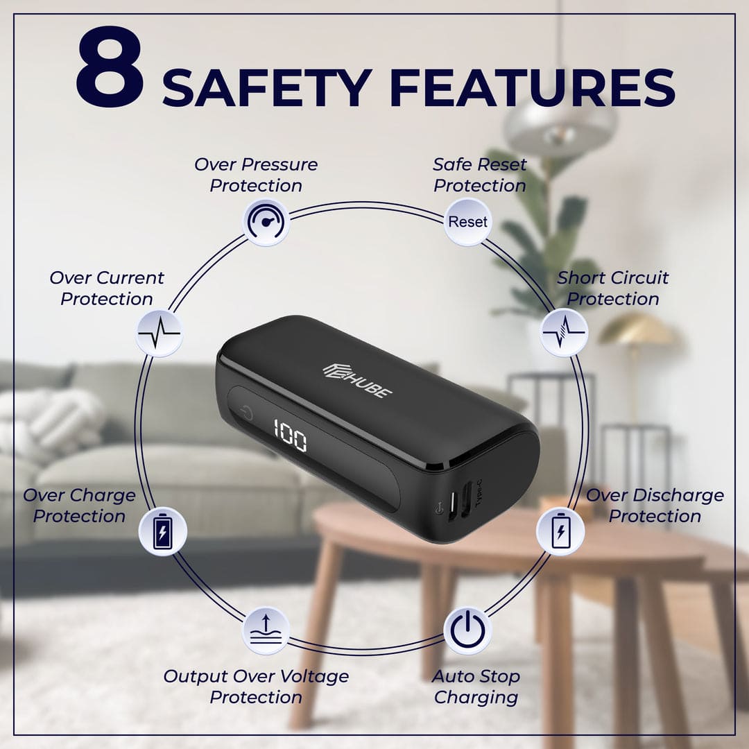 Mini 4,000 mAh QC PD Fast Charging Power Bank - Matte Black