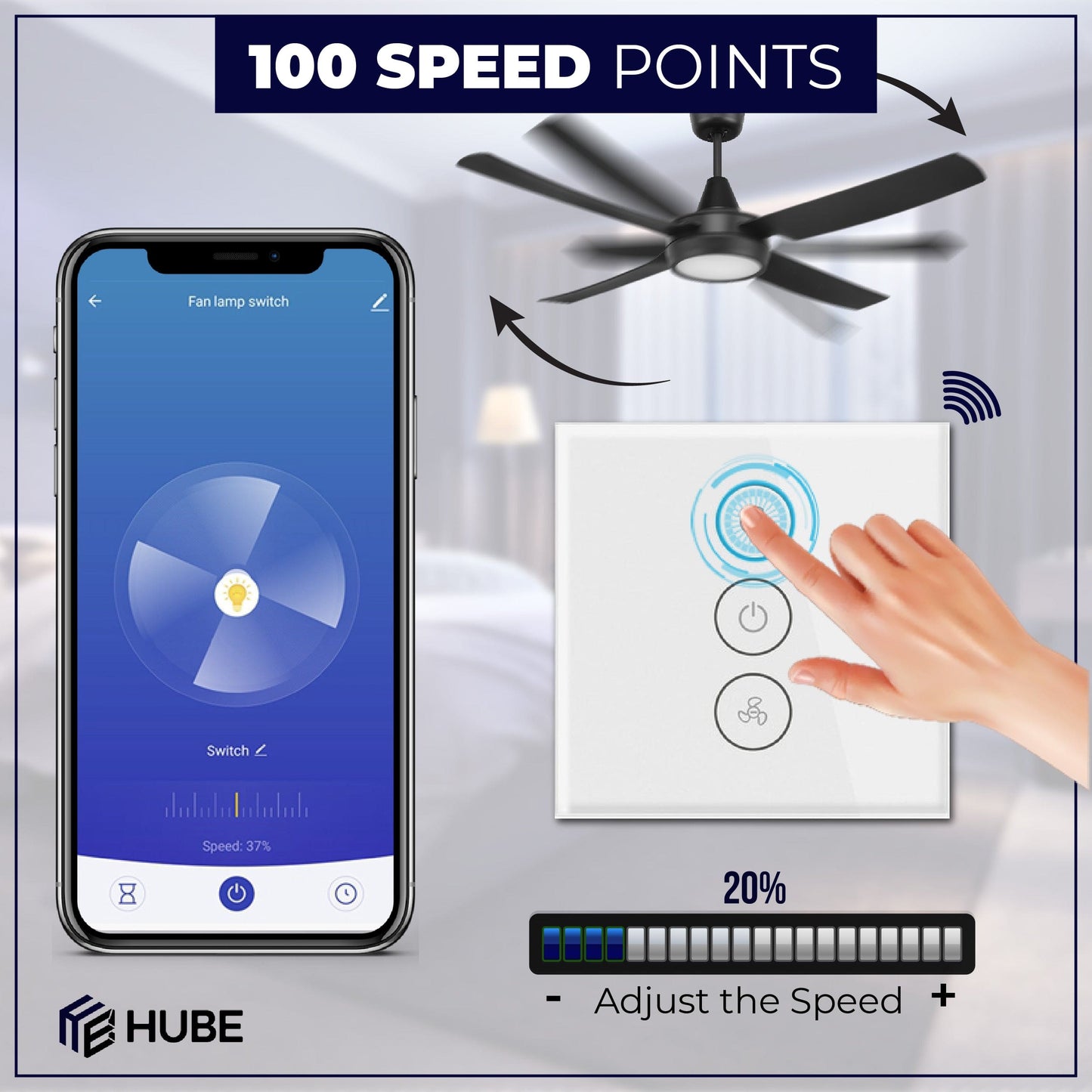 Smart Wifi 100 Speed Fan Dimmer