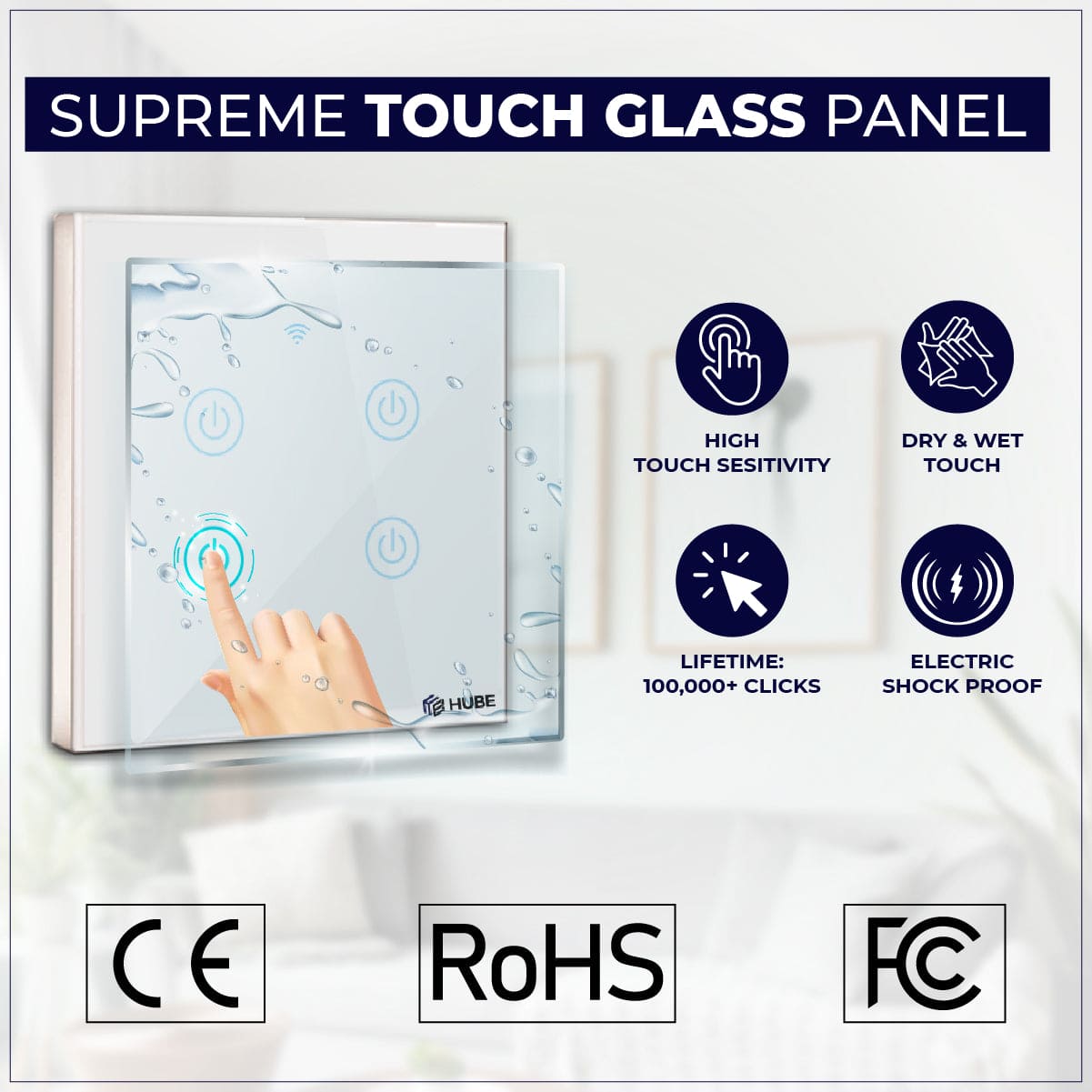 Smart Wifi Home Switch 4 Gang