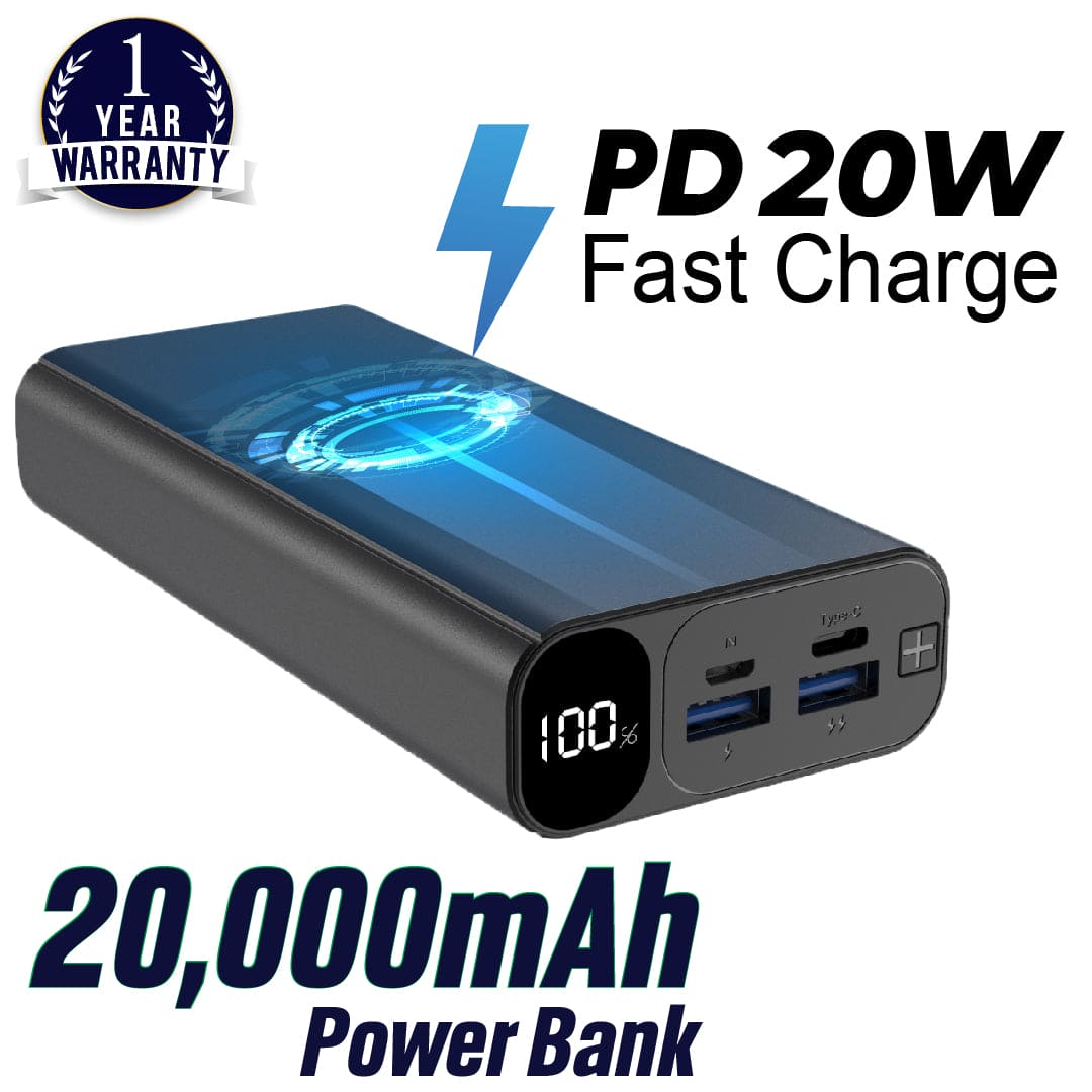 20,000 mAh Fast Charging Power Bank | Order Now | Pakistan – Hube