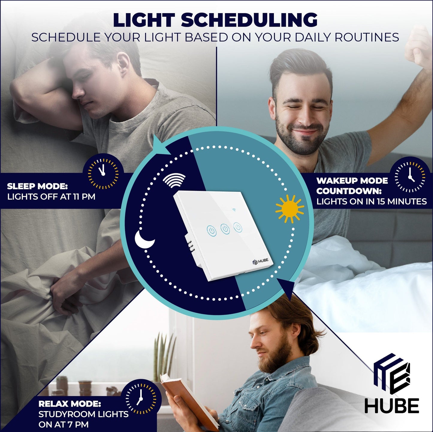 Smart Wifi Home Switch 3 Gang
