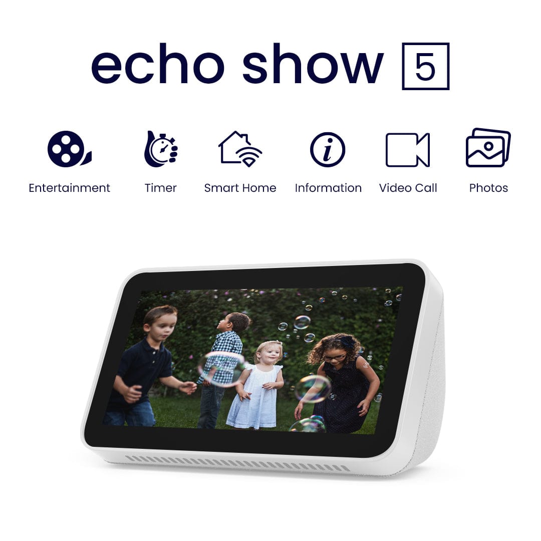 Echo Show 5 (2nd Gen, 2021 release) | Smart display with Alexa and 2 MP camera | White