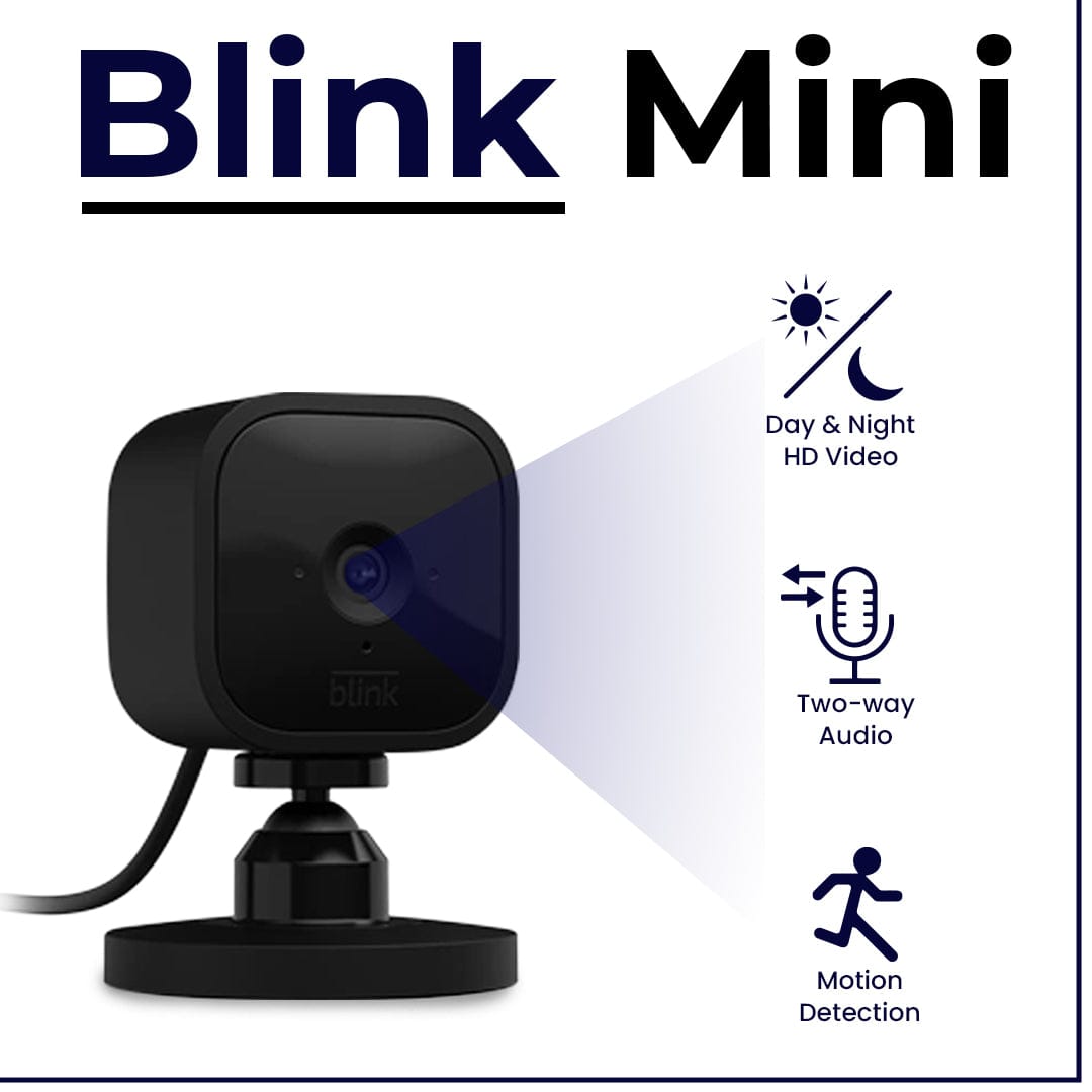 Blink Mini – Compact indoor plug-in smart security camera, 1080p HD vi ...