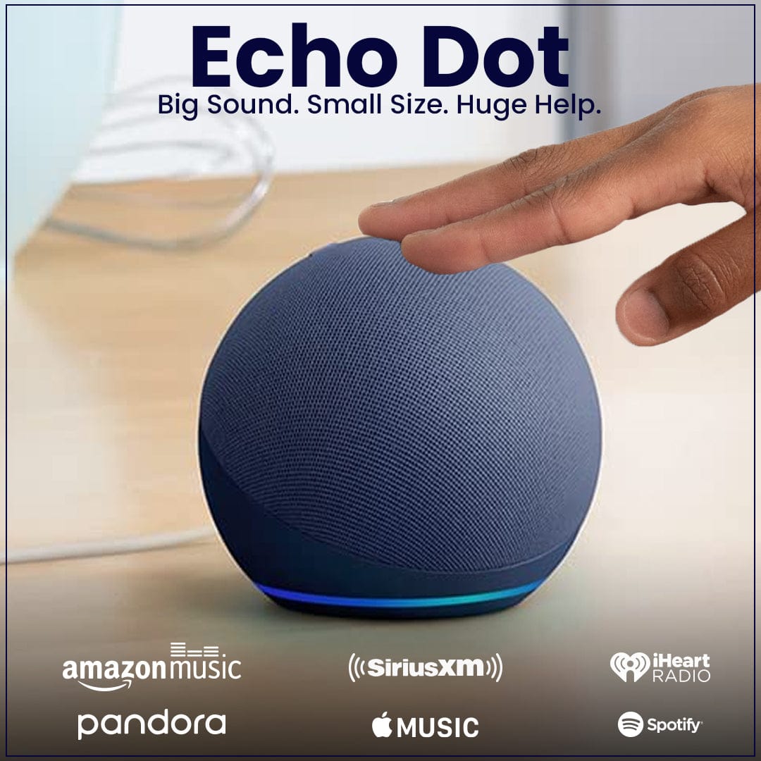 Echo Dot (5th Gen, 2022 release) | With bigger vibrant sound, helpful routines and Alexa | Deep Sea Blue