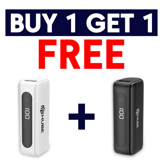 Buy 1 Get 1 FREE - Mini Power Bank Black + Mini Power Bank White